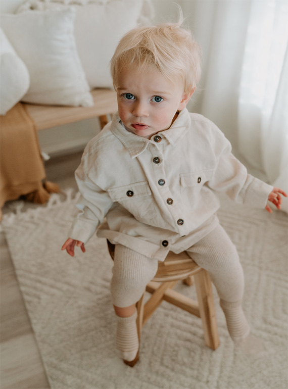 Harry Cream Shirt - 100% Cotton Corduroy