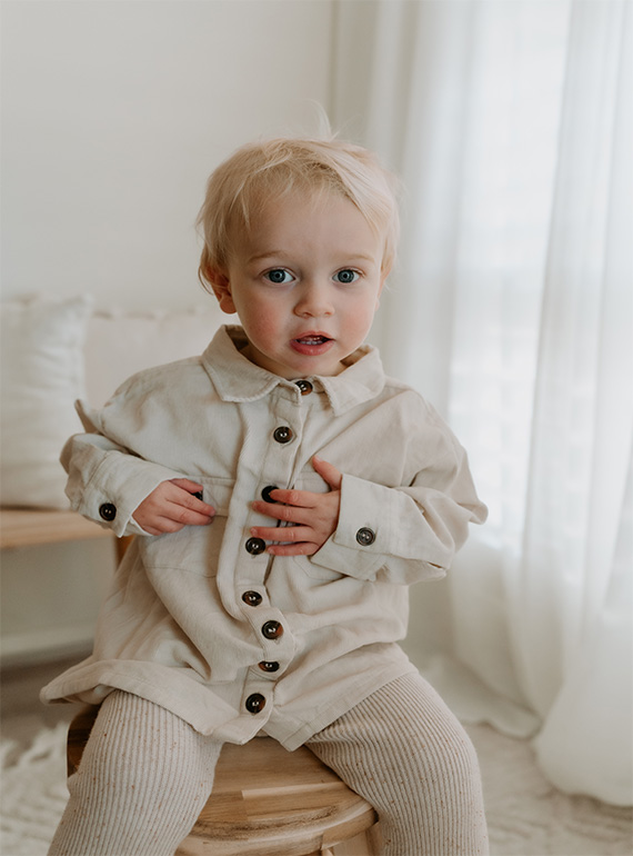 Harry Cream Shirt - 100% Cotton Corduroy