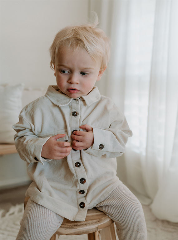 Harry Cream Shirt - 100% Cotton Corduroy