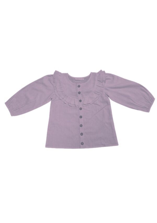 Hadley Lavender Dress - Cotton Linen Blend Fabric