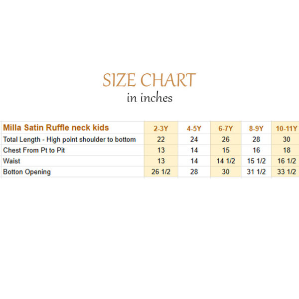 Milla Satin Ruffle neck kids - Red