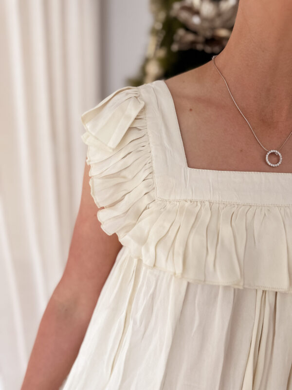 Goldie Dress - Cream 100% Silk Satin